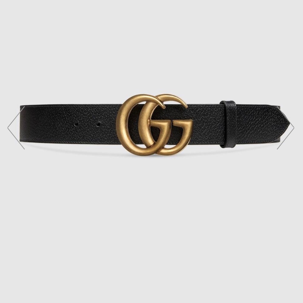 Gucci black belt.